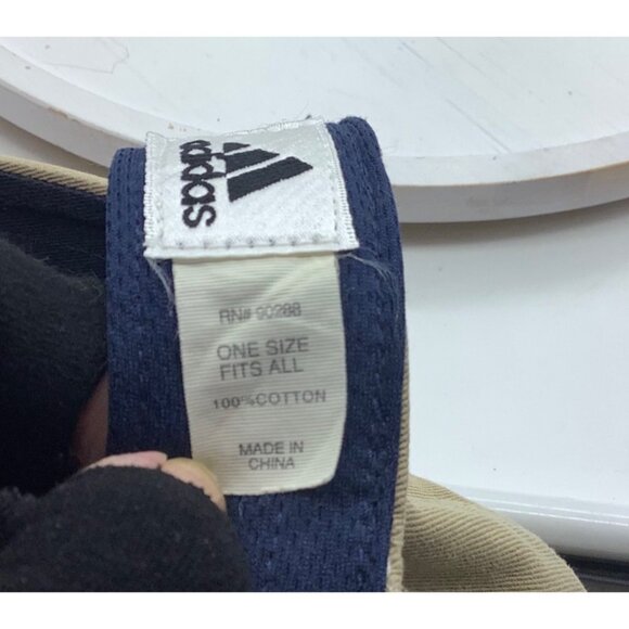 Adidas Tan Adjustable 100% Cotton Baseball Cap Tan Embroidered Logo One Size - Picture 4 of 8